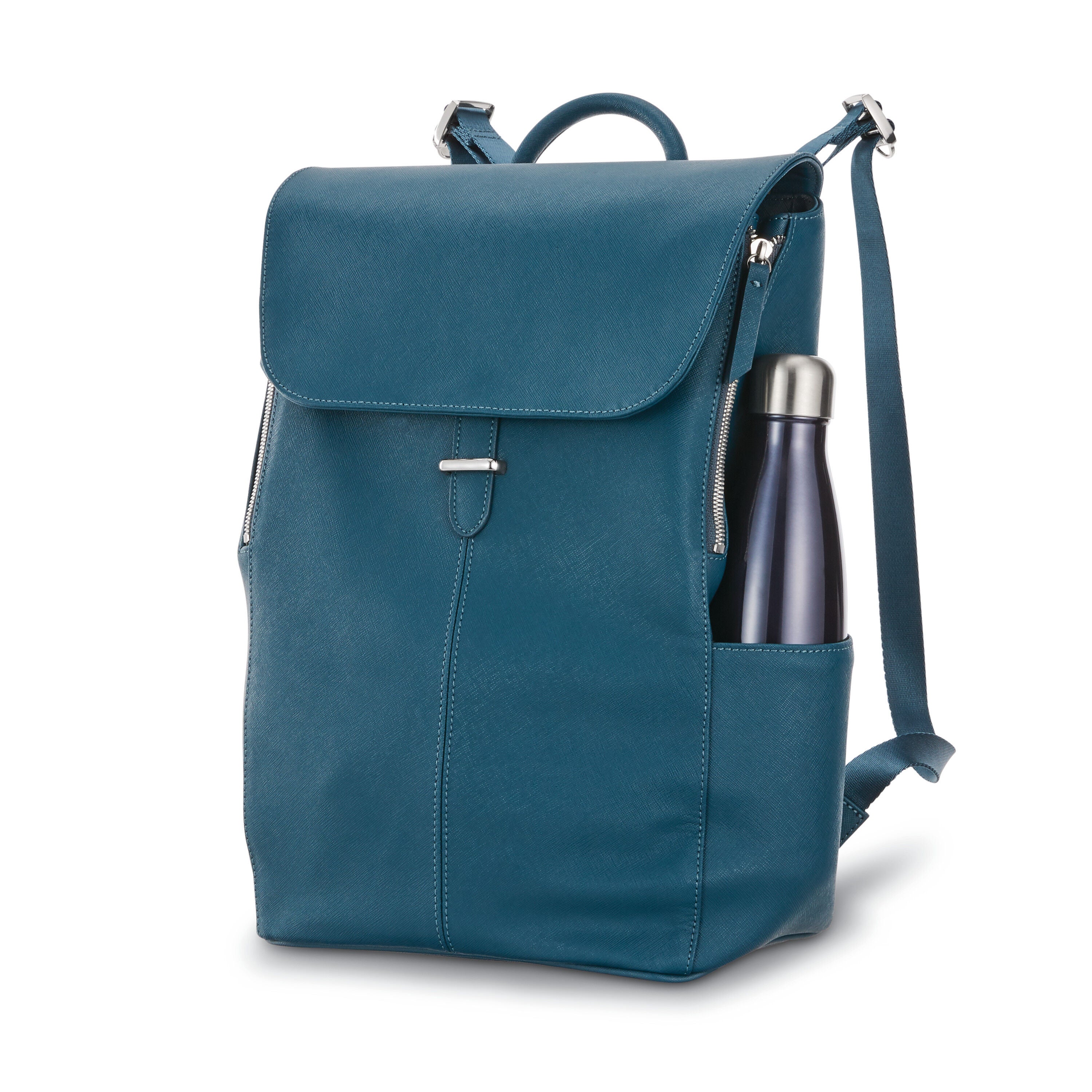 Women's Executive Leather Flap Backpack Port