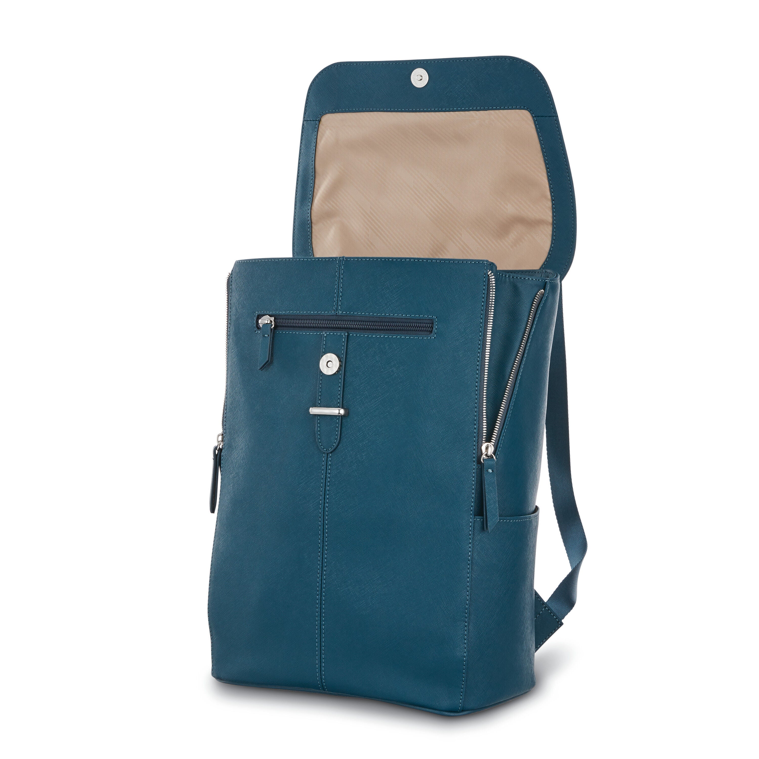 Women s Executive Leather Flap Backpack Port