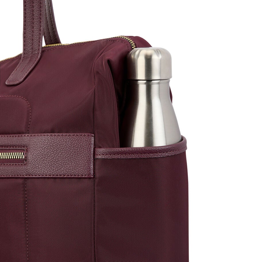 Mobile Solution 2 Tote in the color Merlot. image number 4