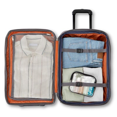 Mother Lode Carry-On Wheeled Duffel in the color Brushed Indigo.
