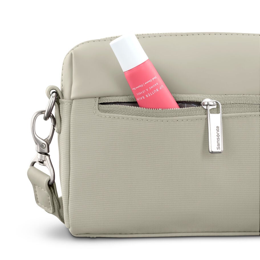 Better Than Basic RFID Crossbody in the color Limestone Grey. image number 2