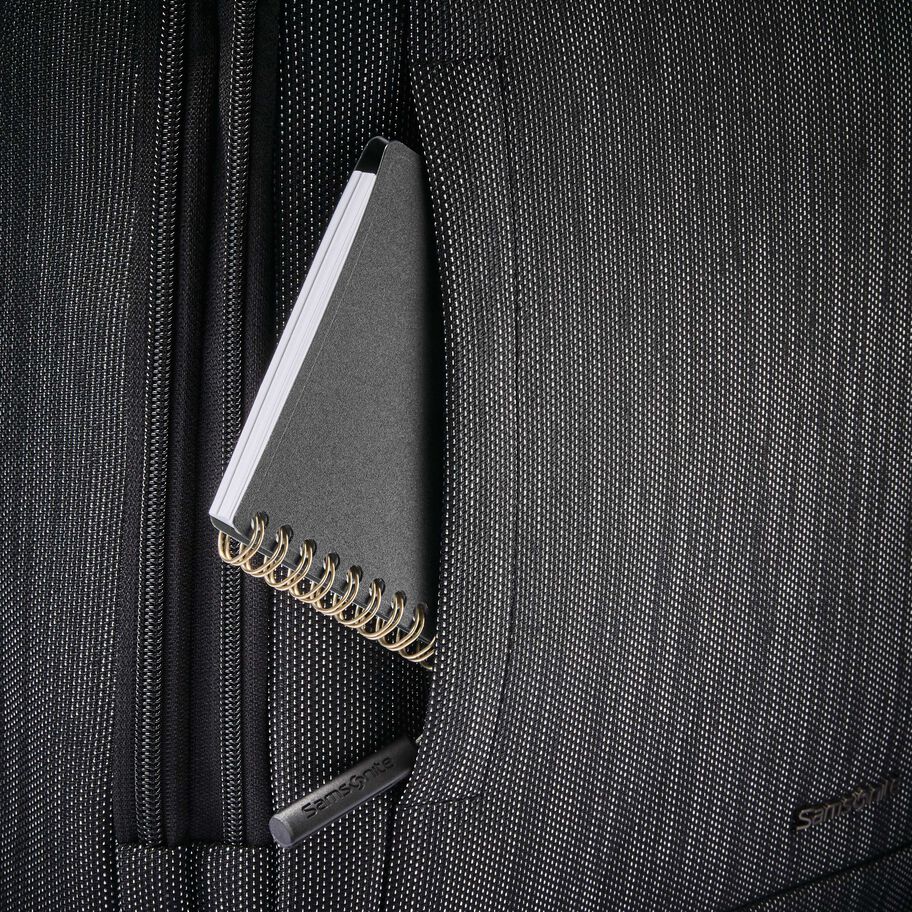 SXK Slim Backpack in the color Black/Silver. image number 2