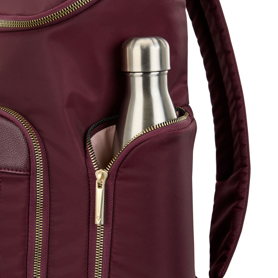 Mobile Solution 2 Deluxe Backpack in the color Merlot. image number 4