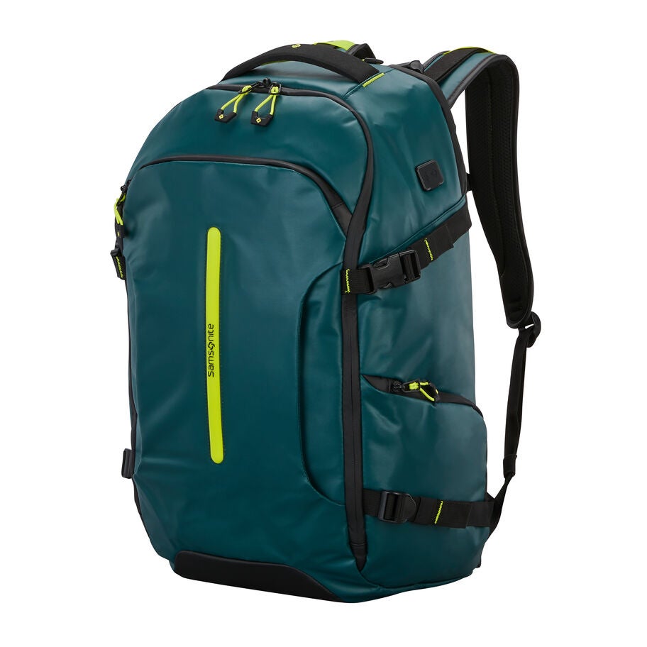 Ecodiver Travel Backpack in the color Dark Teal/Lime. image number 0