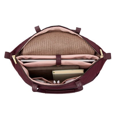 Mobile Solution 2 Tote in the color Merlot.