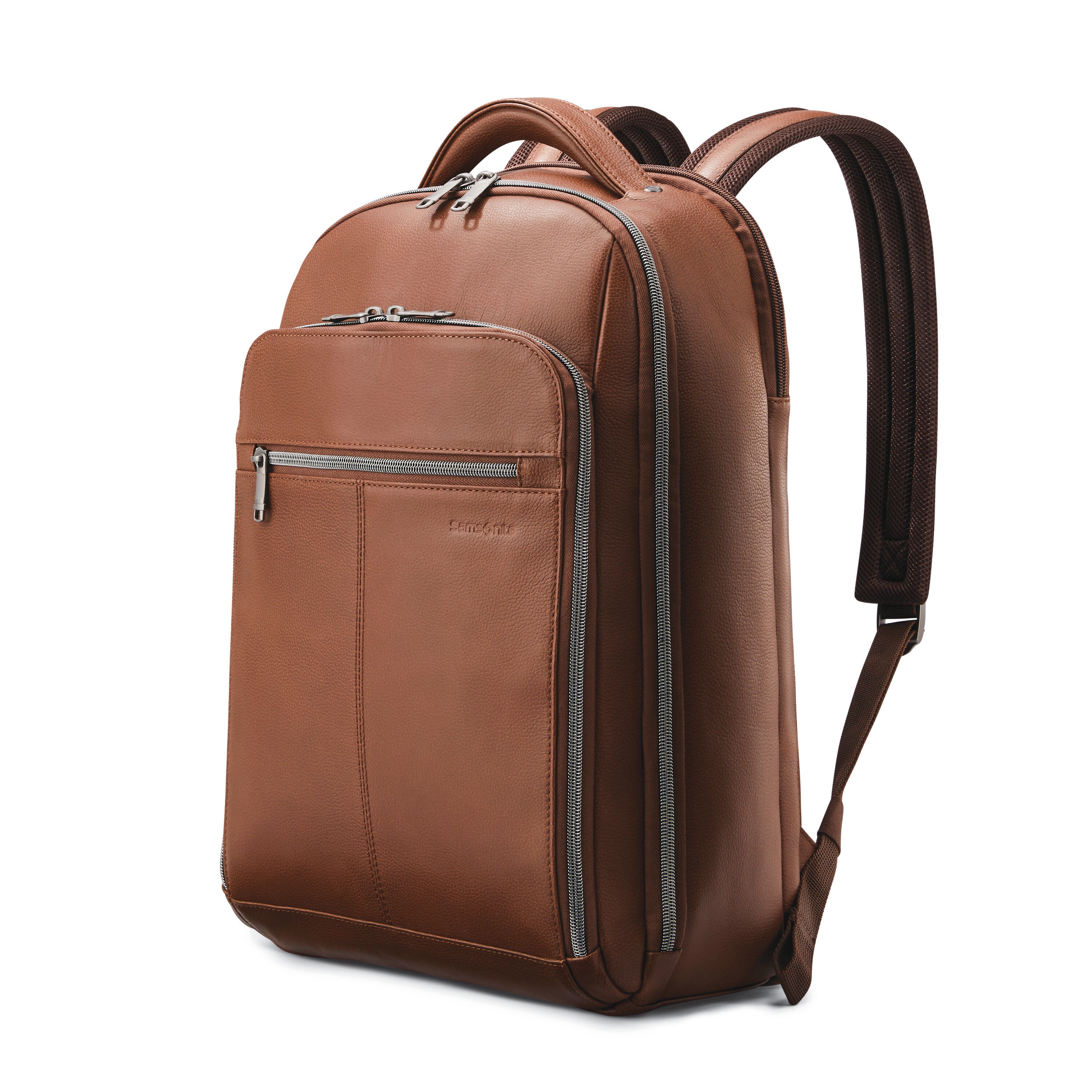 backpack samsonite laptop Samsonite Classic Leather Backpack (Cognac)