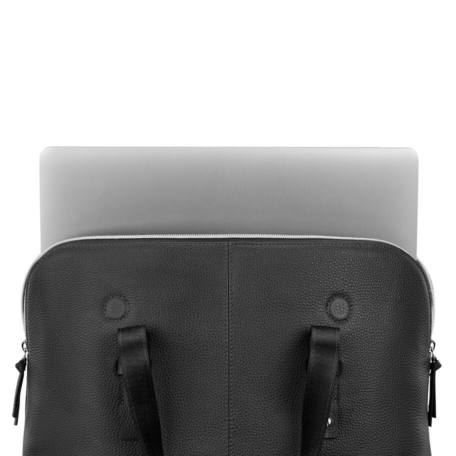 Mobile Solution 2 Leather Convertible Brief in the color Black. image number 2