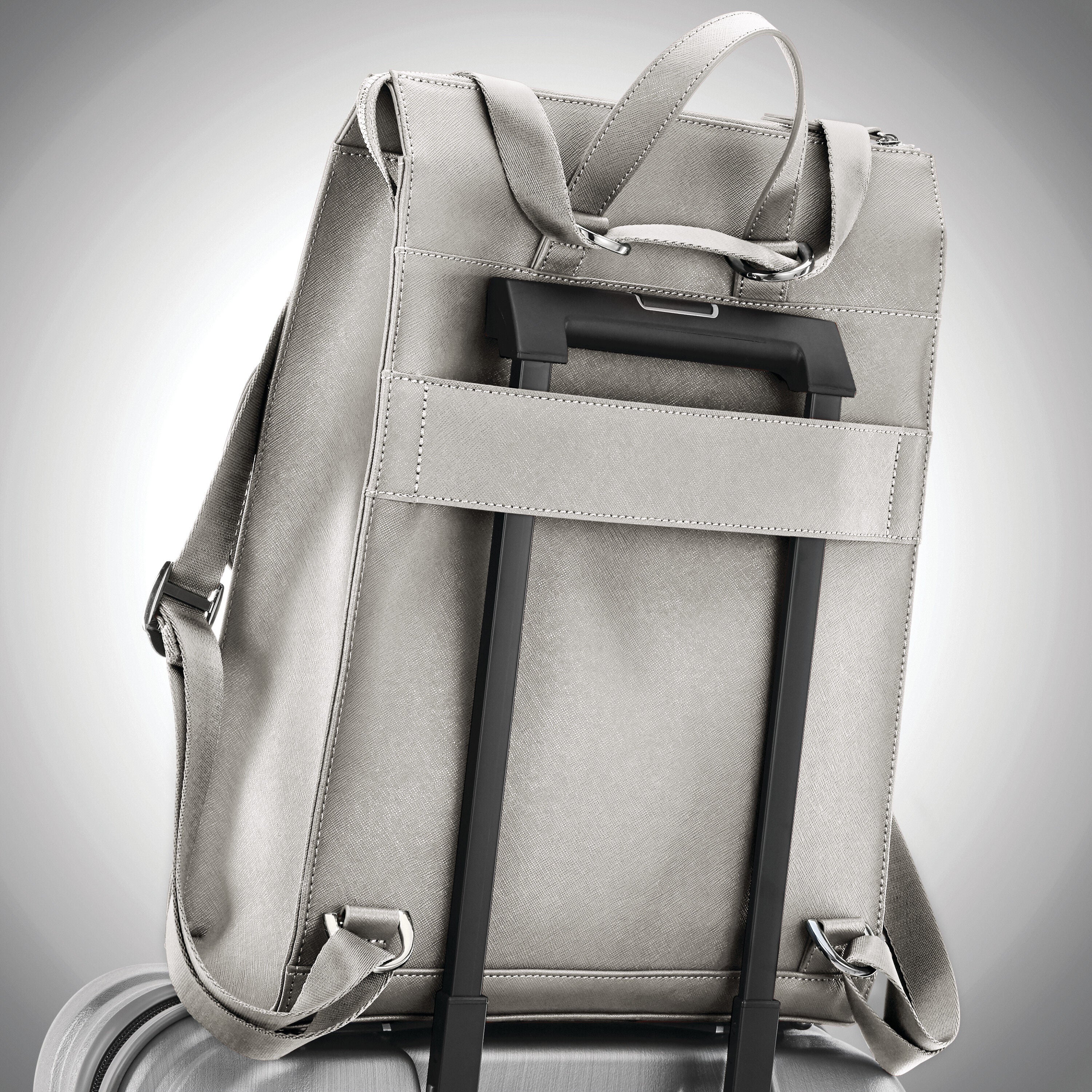Grey leather rucksack womens outlet