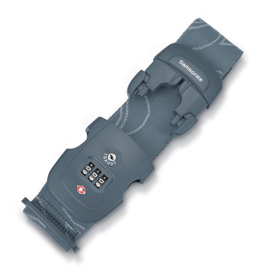 3 Dial Travel Sentry Combination Luggage Strap in the color Slate Blue. image number 1