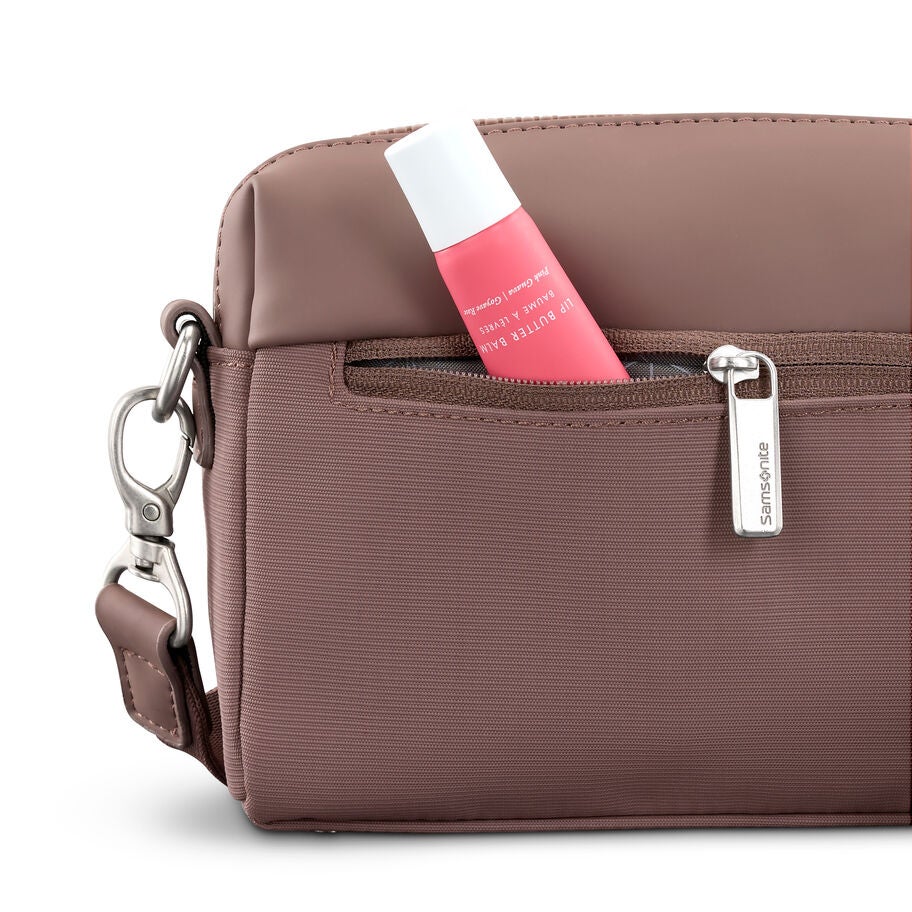 Better Than Basic RFID Crossbody in the color Chocolate Mauve. image number 2