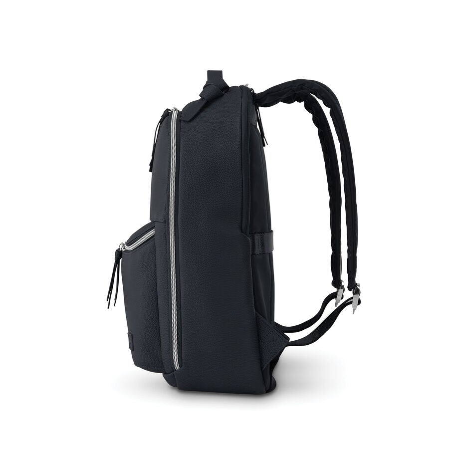 Women's Everyday Leather Backpack in the color Navy. image number 7