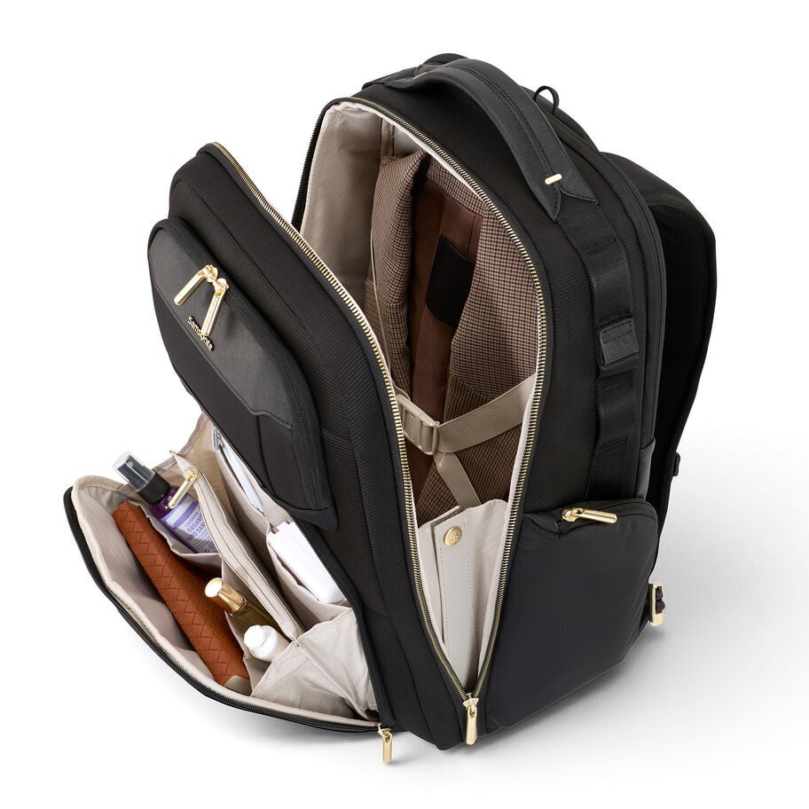 Nuroad DLX Travel Backpack in the color Black/Gold. image number 1