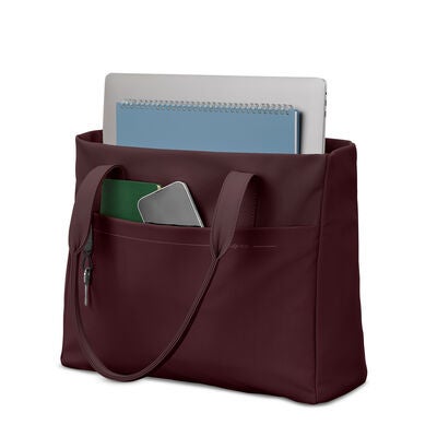 Better Than Basic Tote in the color Merlot.