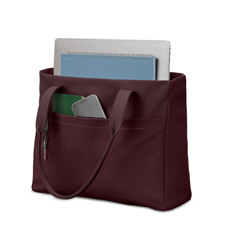 Better Than Basic Tote in the color Merlot. image number 1