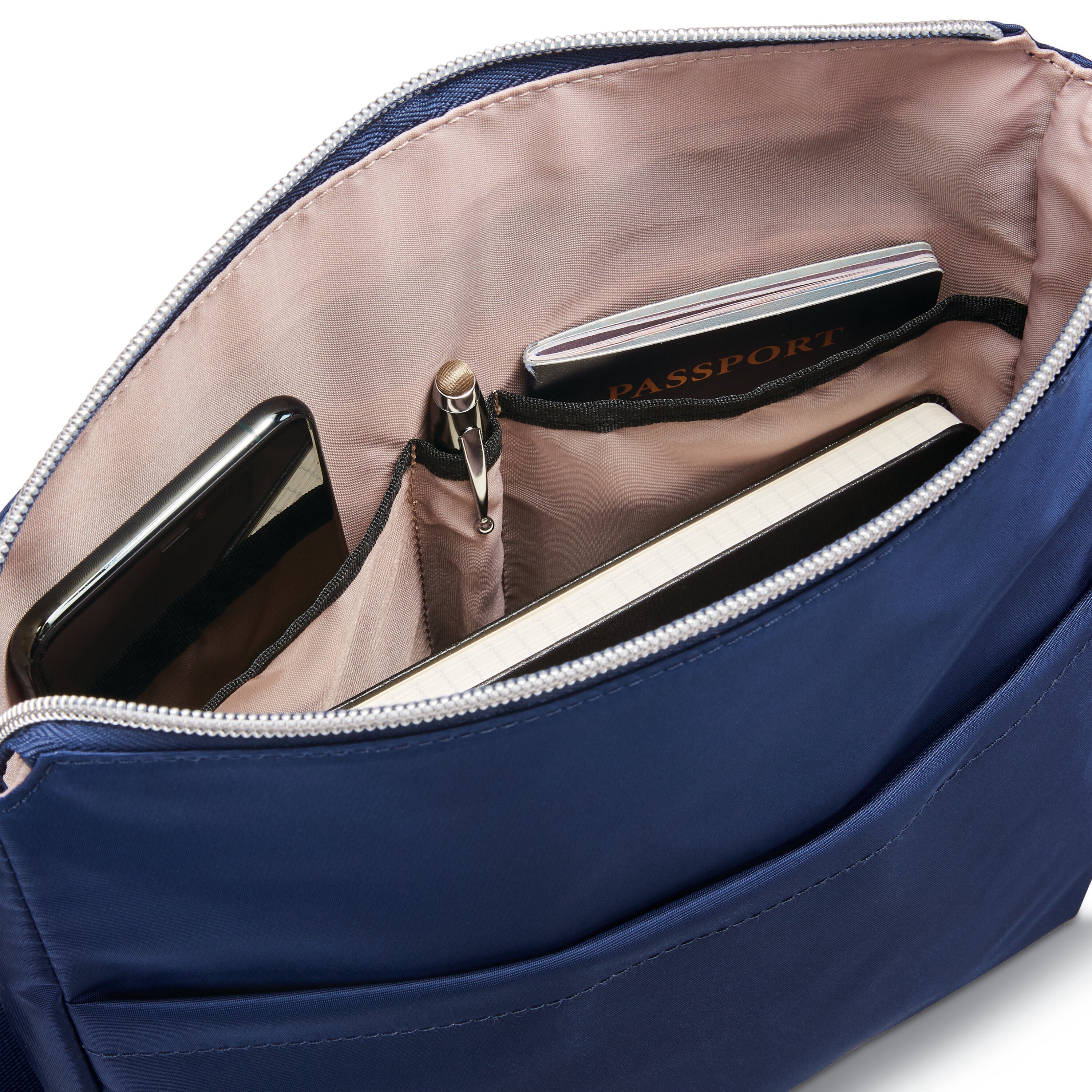 Navy cross over bag outlet