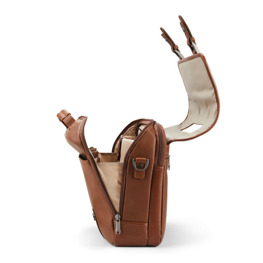 Classic Leather Flapover in the color Cognac. image number 2