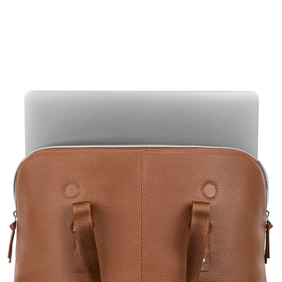 Mobile Solution 2 Leather Convertible Brief in the color Cognac. image number 2