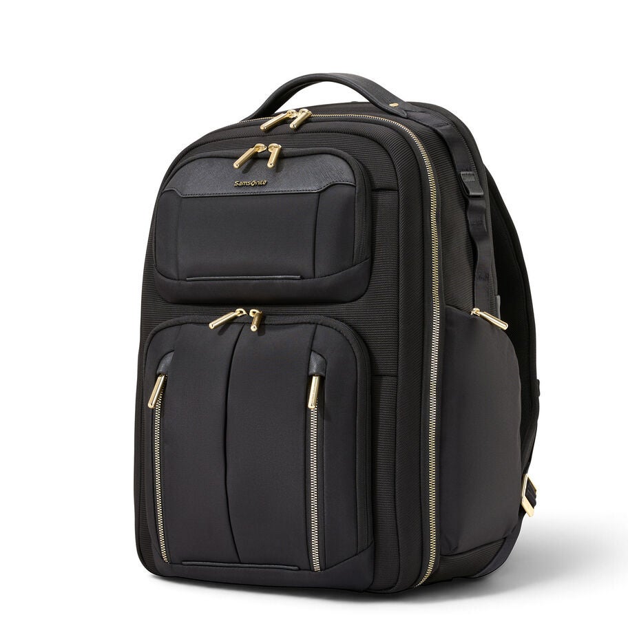 Nuroad DLX Travel Backpack in the color Black/Gold. image number 0