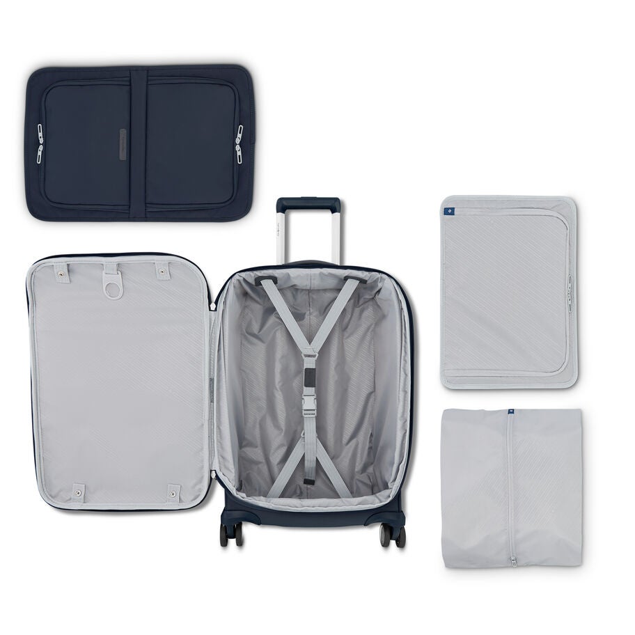 Elevation&trade; Plus Softside Carry-On Spinner in the color Midnight Blue. image number 1