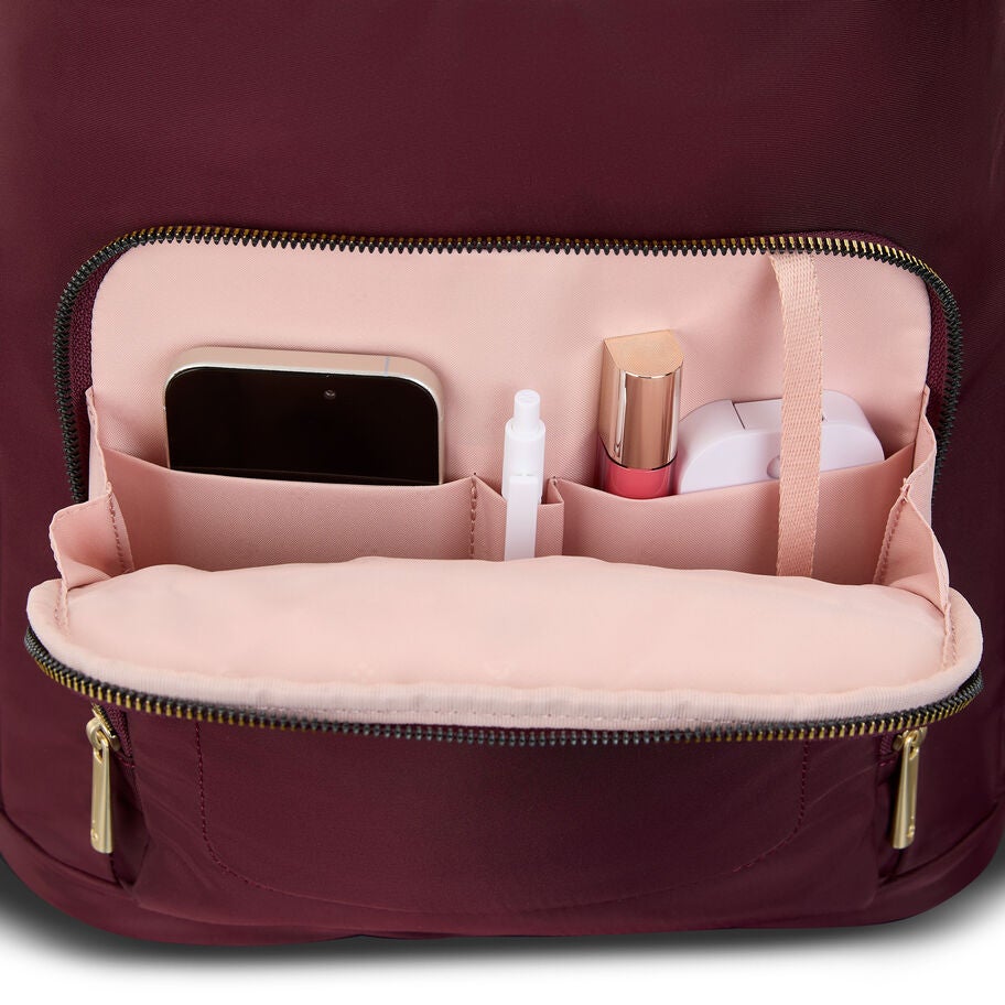 Mobile Solution 2 Deluxe Backpack in the color Merlot. image number 3