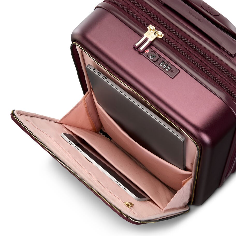 Mobile Solution 2 Carry-On Spinner in the color Merlot. image number 2