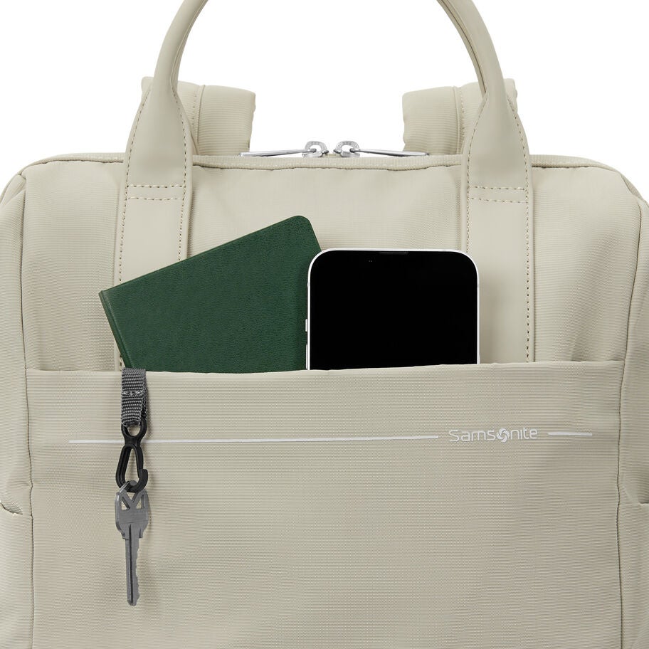 Better Than Basic Convertible Backpack in the color Limestone Grey. image number 3