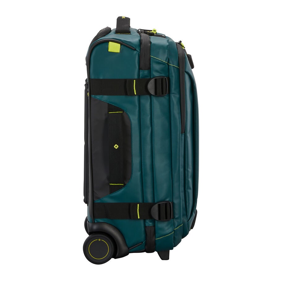 Ecodiver Carry-On Wheeled Duffel in the color Dark Teal/Lime. image number 4