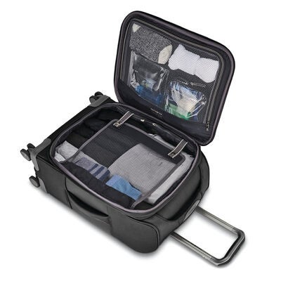 Theorym Softside Global Carry-On Spinner in the color Black.