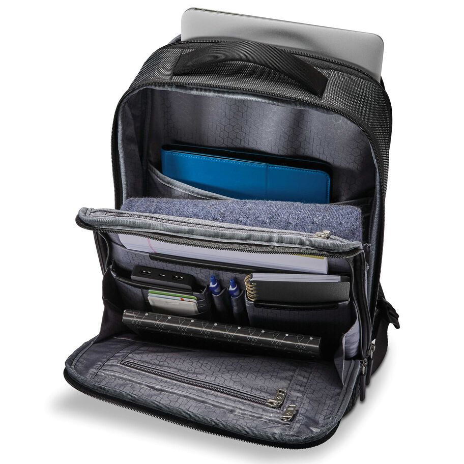 SXK Slim Backpack in the color Black/Silver. image number 1