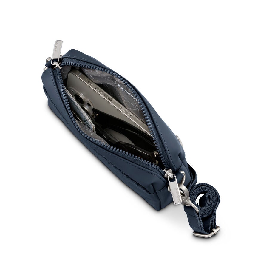 Better Than Basic RFID Crossbody in the color Midnight Blue. image number 1