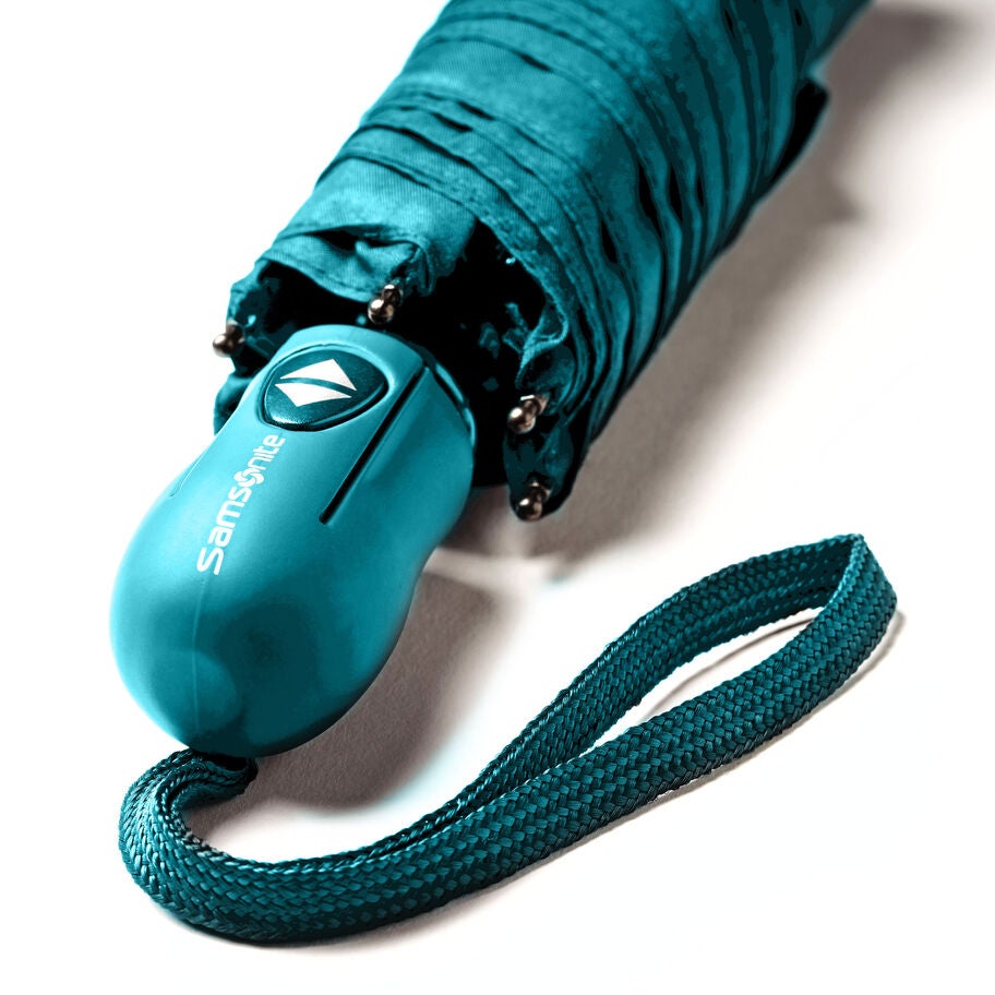 Compact Auto Open/Close Umbrella in the color Teal. image number 2