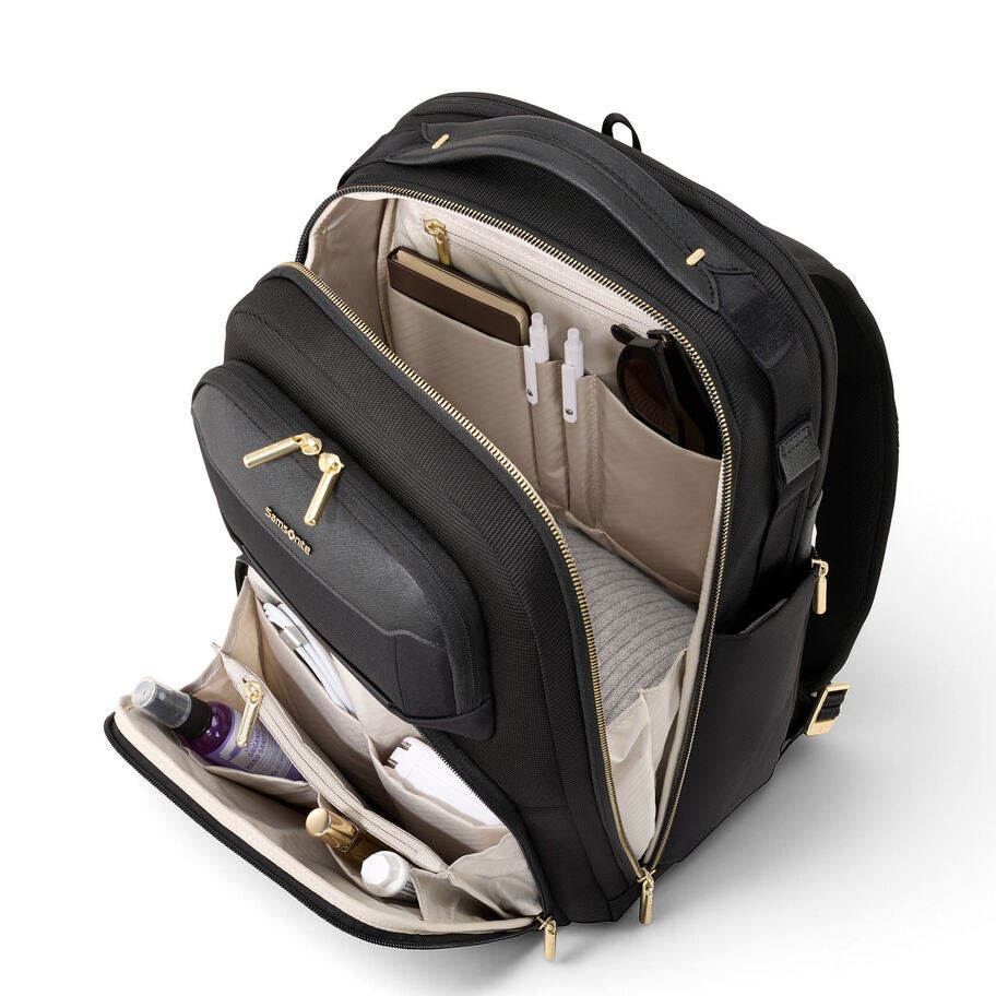 Nuroad DLX Standard Backpack in the color Black/Gold. image number 1