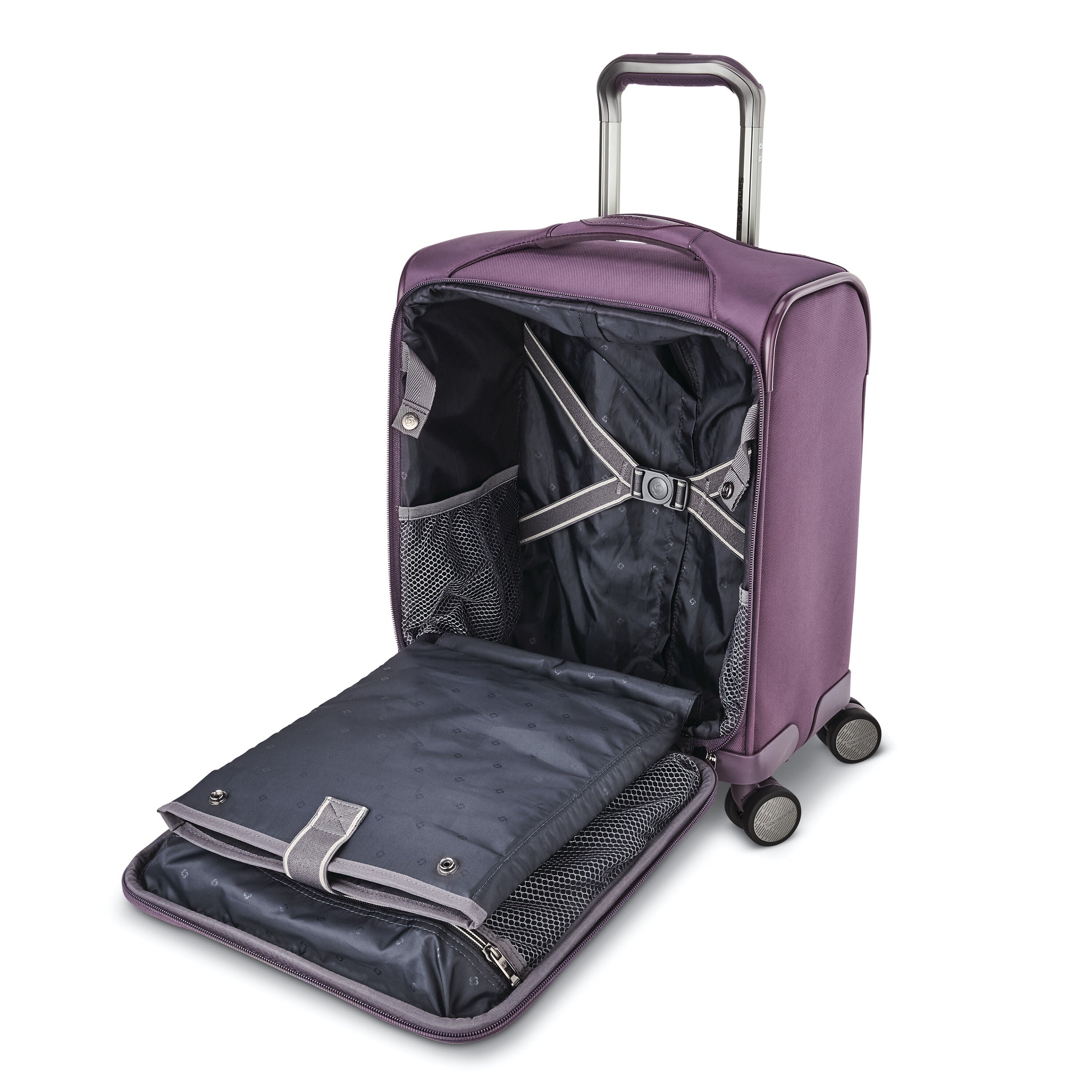 Purple samsonite carry on outlet