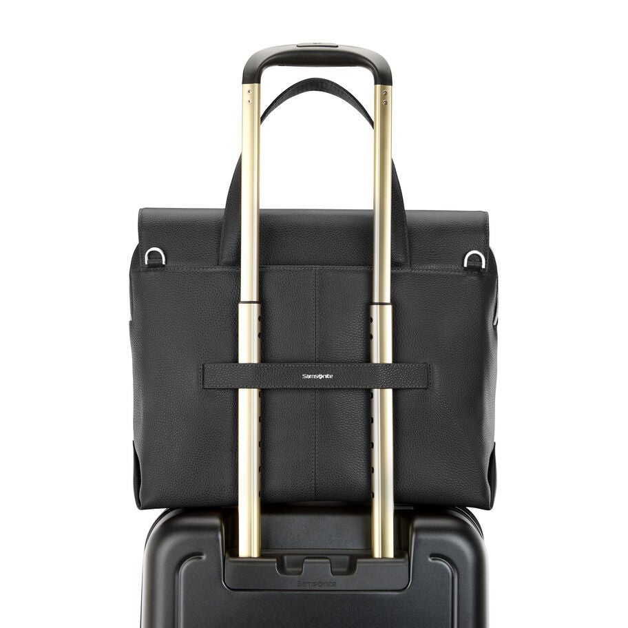 Mobile Solution 2 Leather Convertible Brief in the color Black. image number 6