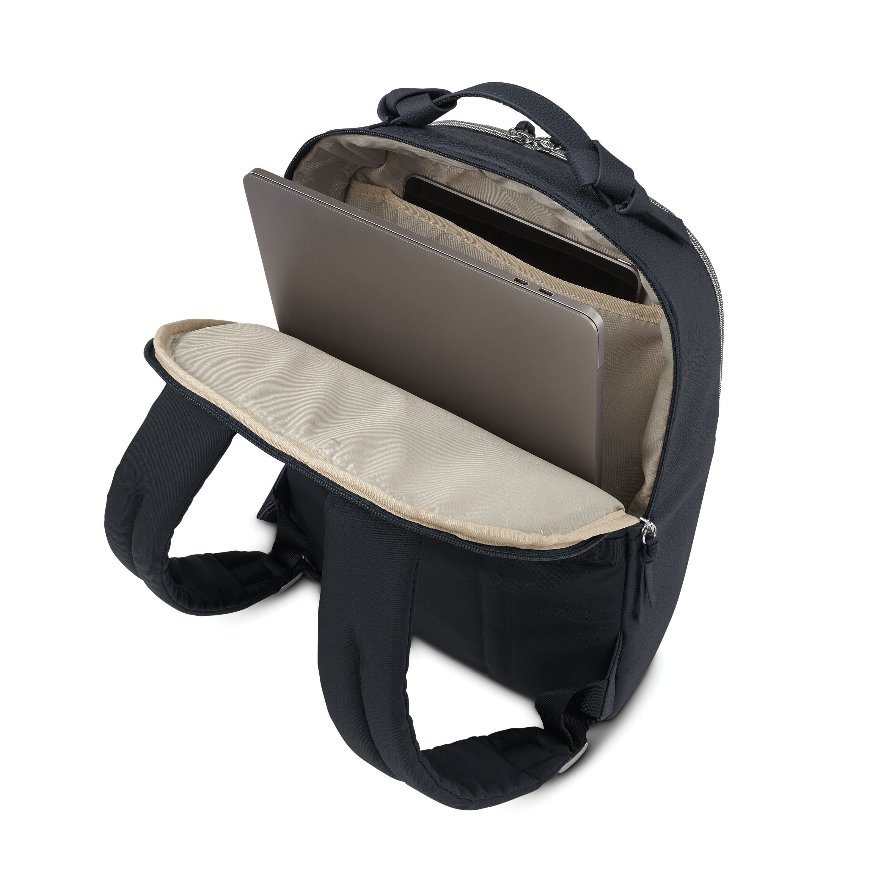 Women s Leather Everyday Laptop Backpack Samsonite