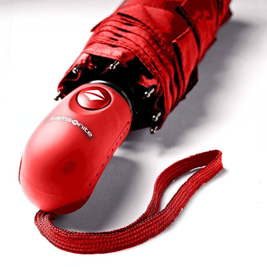 Windguard Auto Open/Close Umbrella in the color Red. image number 2