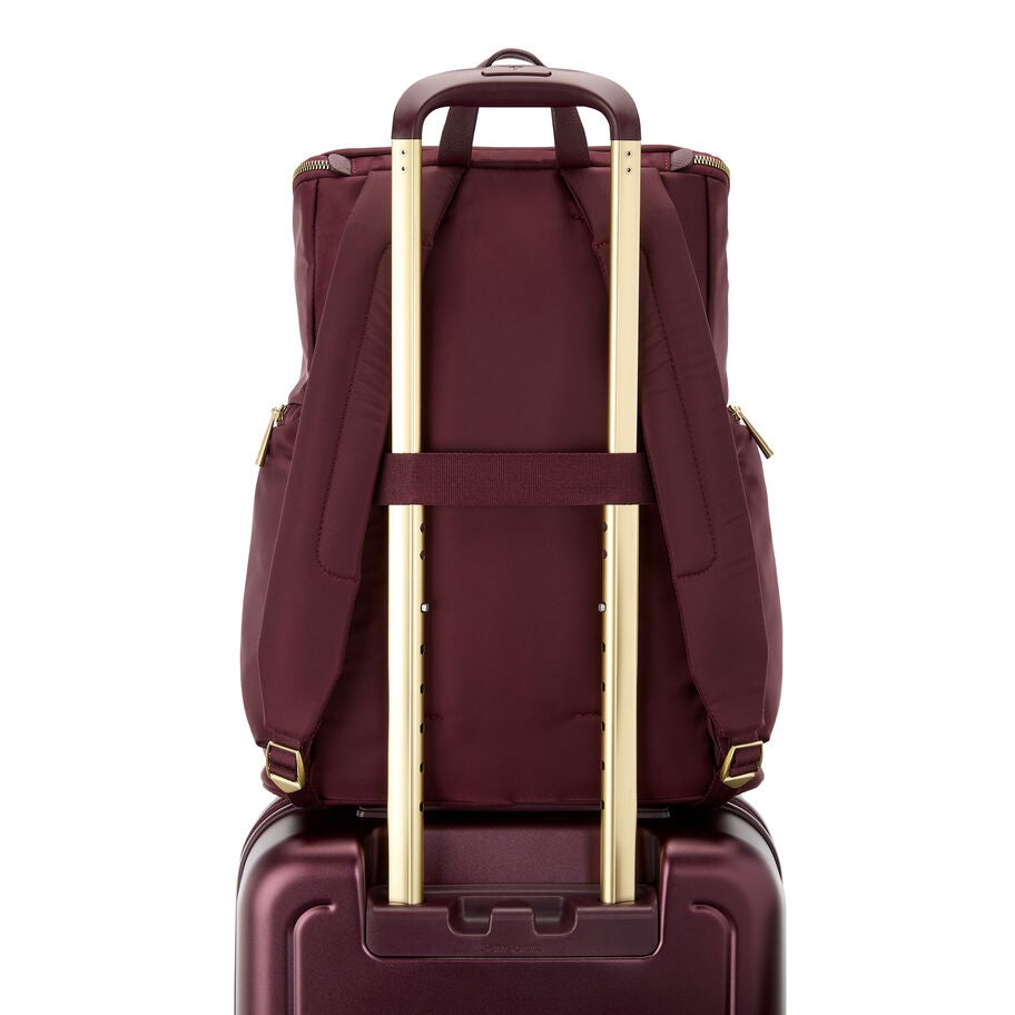 Mobile Solution 2 Deluxe Backpack in the color Merlot. image number 7