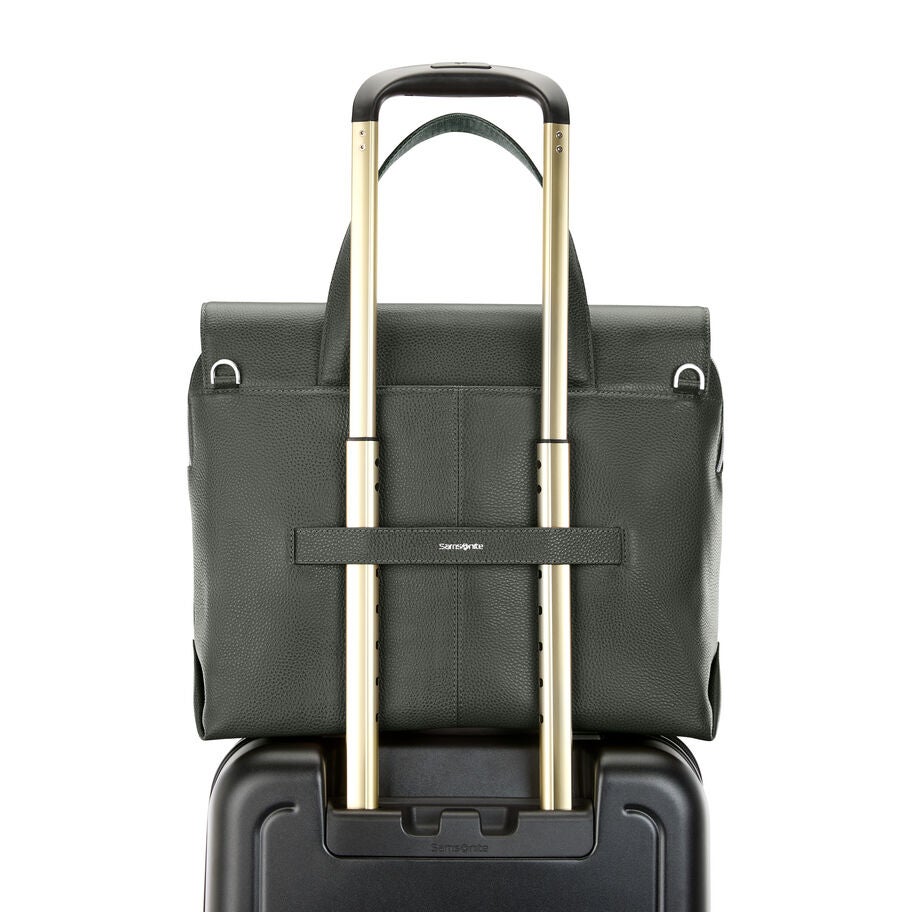 Mobile Solution 2 Leather Convertible Brief in the color Olive. image number 6