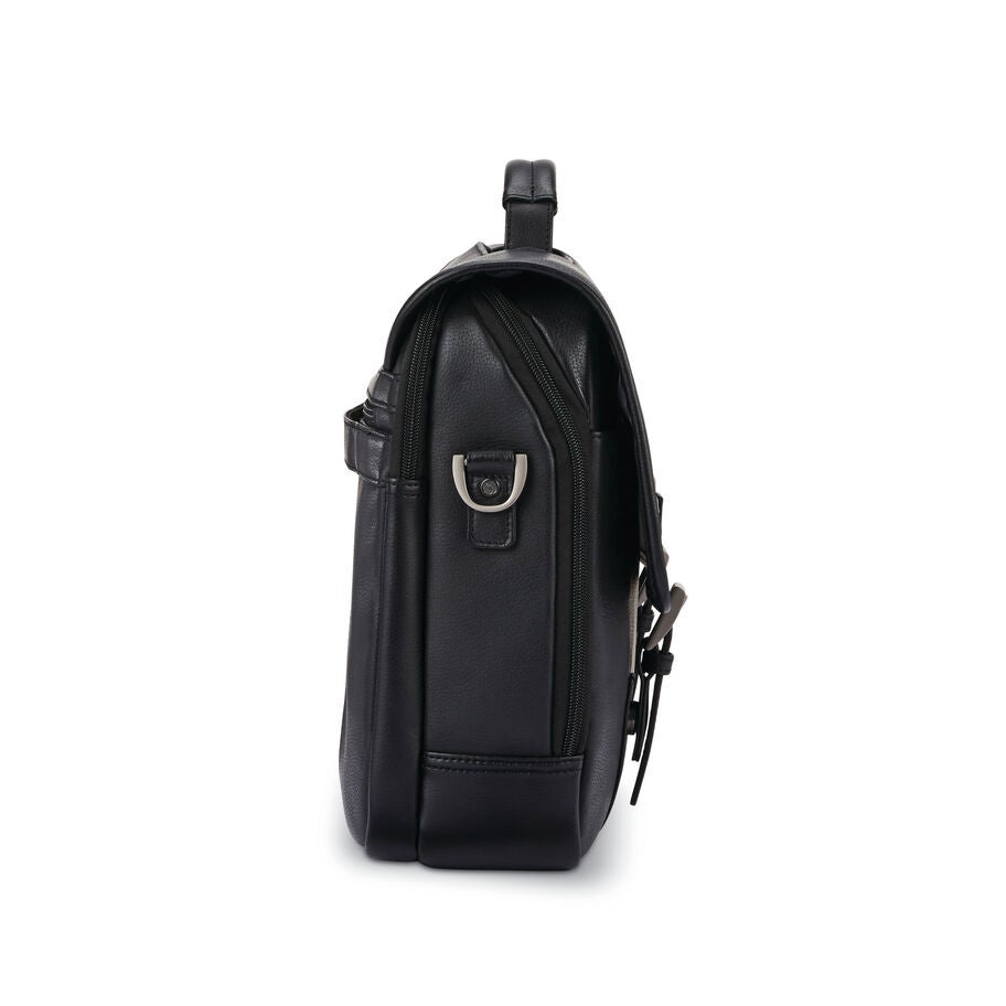 Classic Leather Flapover in the color Black. image number 3