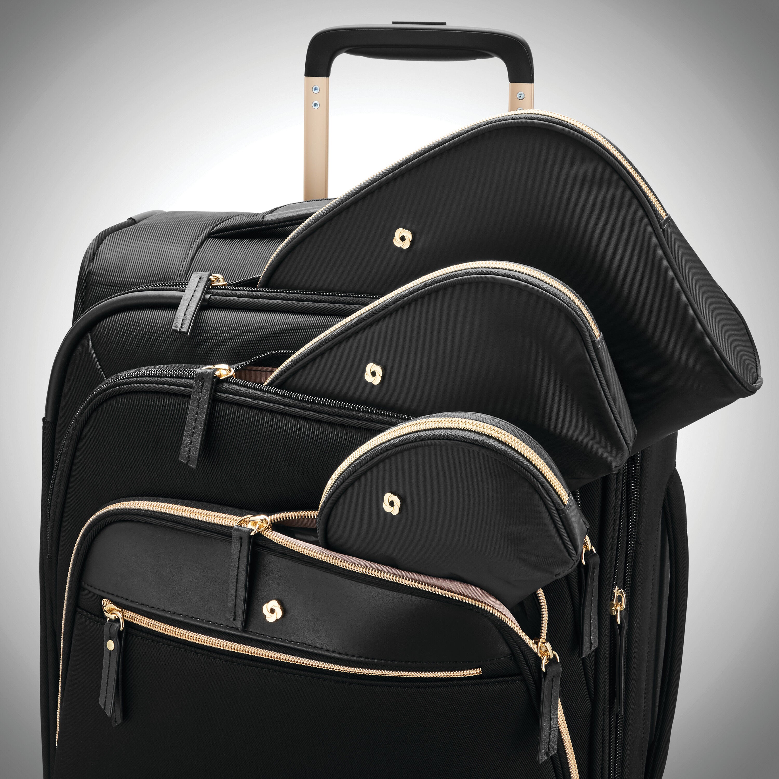 Samsonite Black Bag with Gold Accents NuRoad Ladies Carry-On Spinner | Luggage | Samsonite main image 3