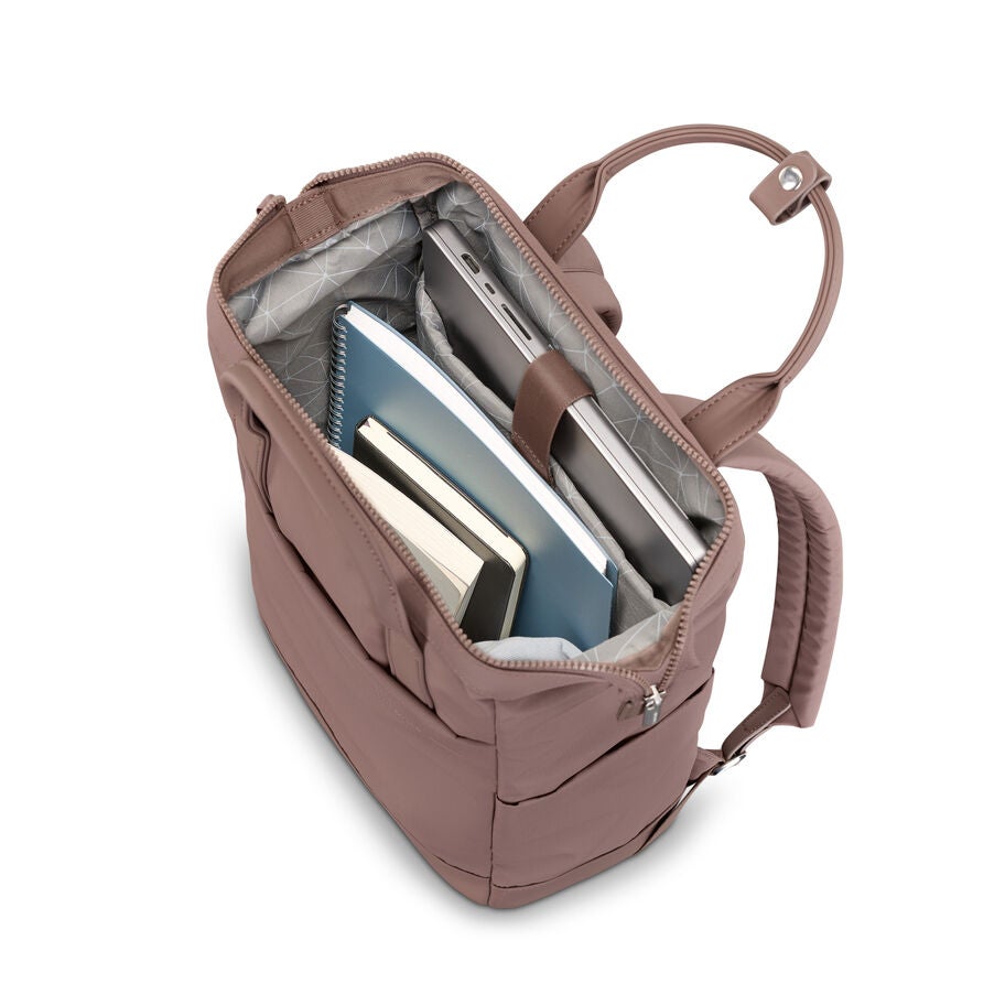 Better Than Basic Convertible Backpack in the color Chocolate Mauve. image number 2