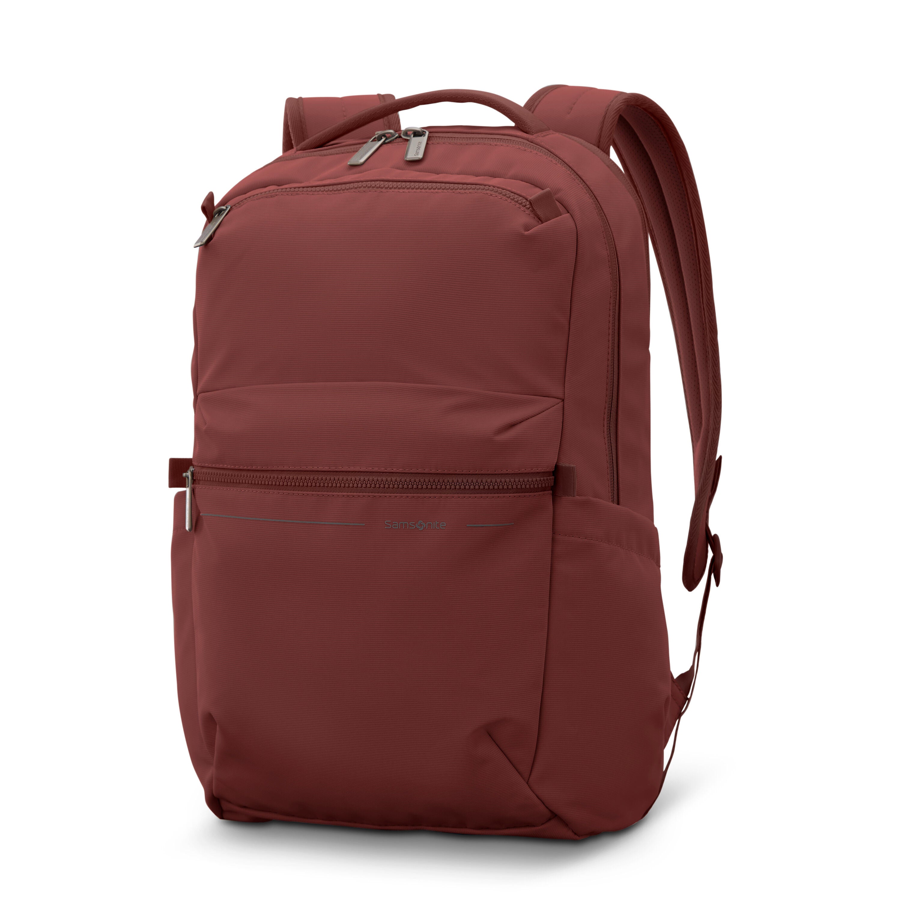 Red leather laptop backpack outlet