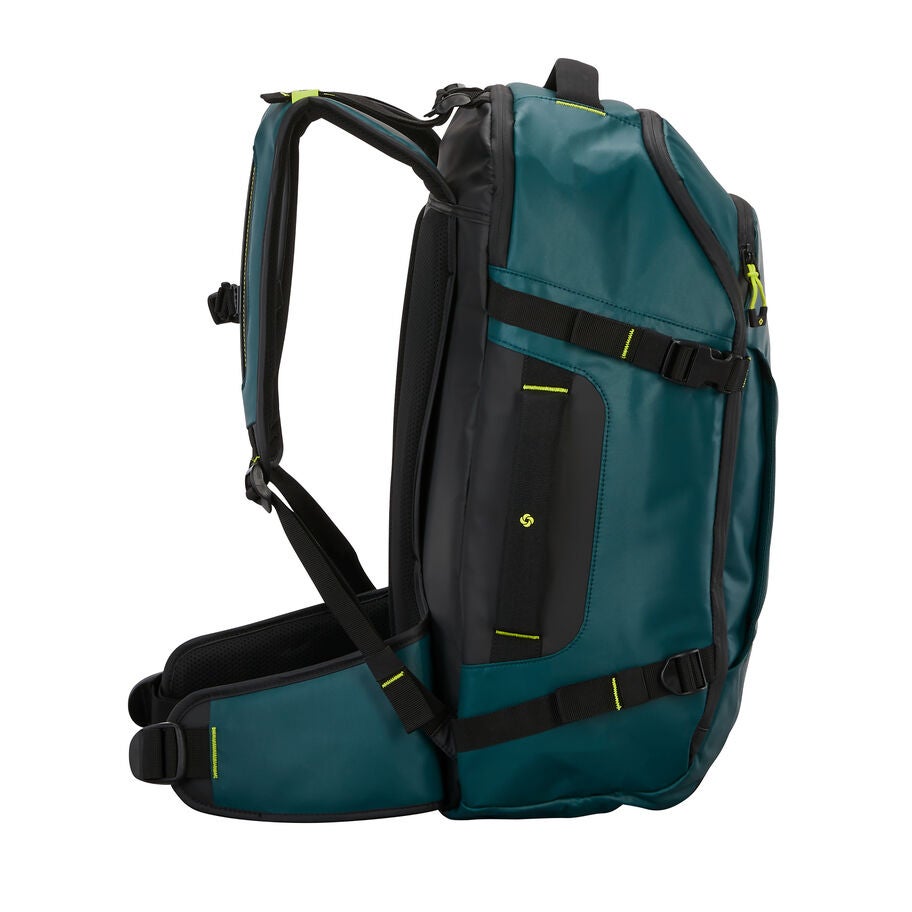 Ecodiver Travel Backpack in the color Dark Teal/Lime. image number 4