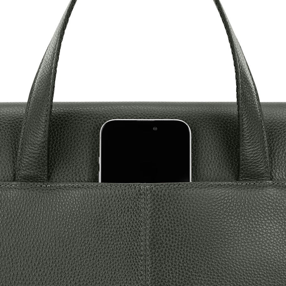 Mobile Solution 2 Leather Convertible Brief in the color Olive. image number 3
