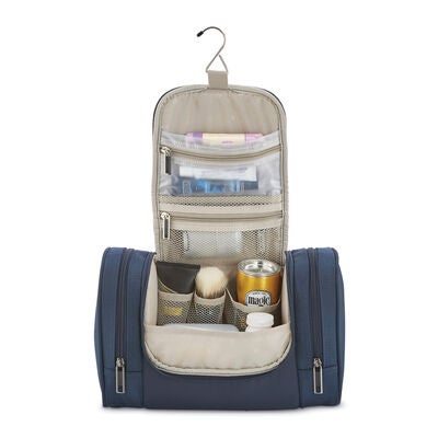 NuRoad Hanging Travel Kit in the color Navy/Gunmetal.