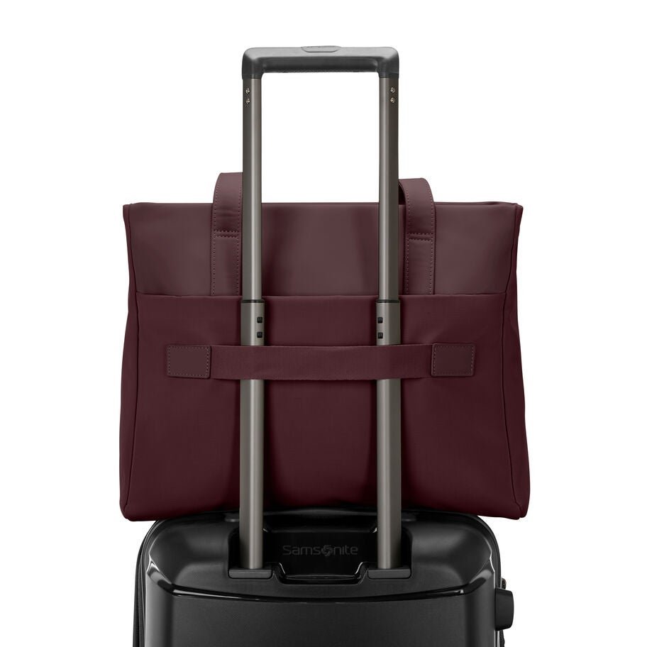 Better Than Basic Tote in the color Merlot. image number 6