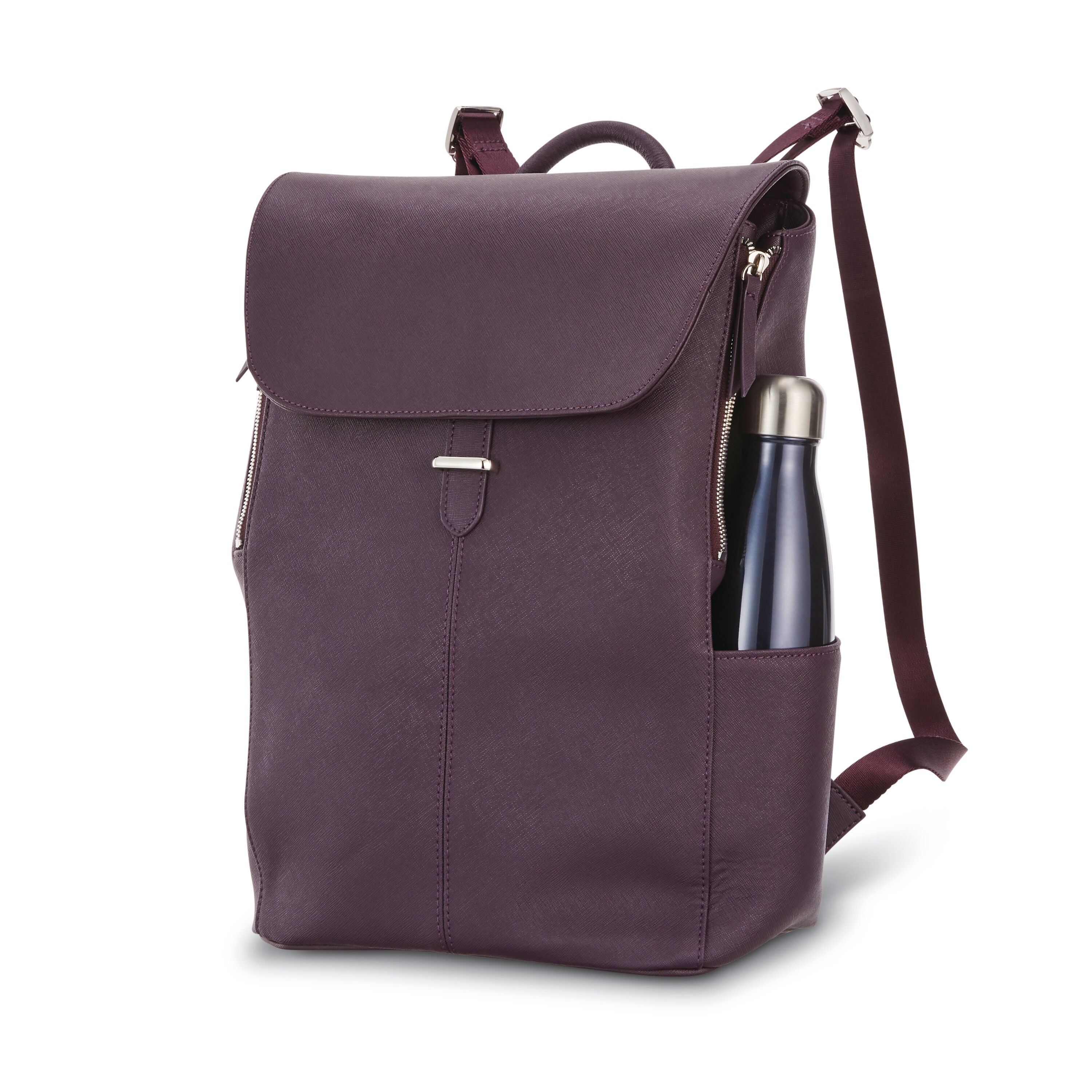 Women's executive leather flap backpack sale