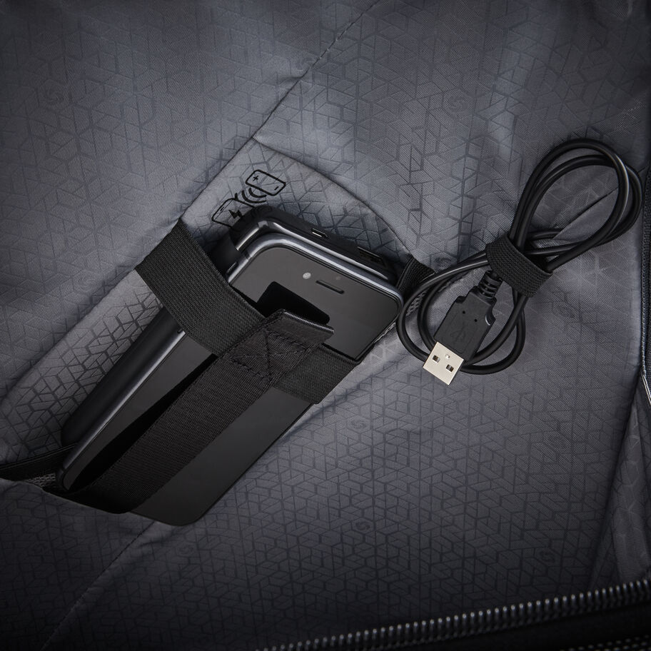 SXK Slim Backpack in the color Black/Silver. image number 4