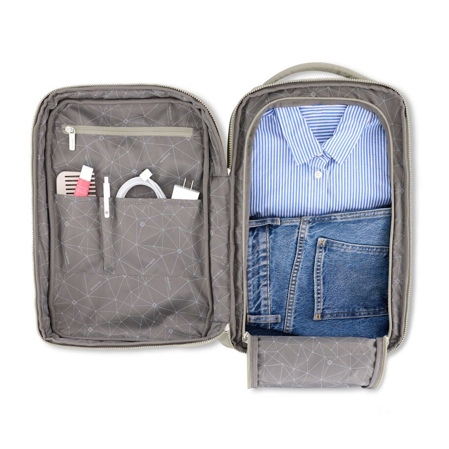 Better Than Basic Travel Backpack in the color Limestone Grey. image number 1