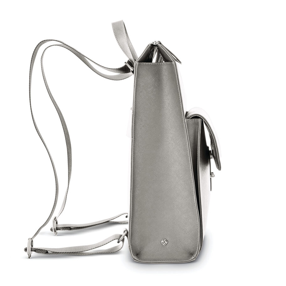 Canvas messenger bag w/Leather Strap, Asymmetrical Flap w/Leather button  lock